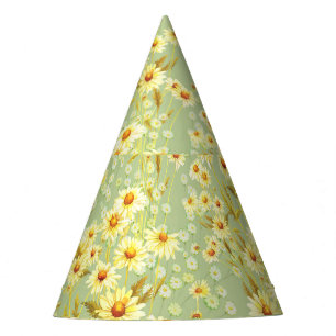 Chapéu De Festa Flores de Margarida: Escuro-Escuro-Marisco.