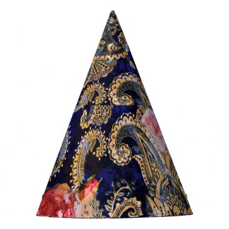 Chapéu De Festa Flores Decorativas Coloridas Batik