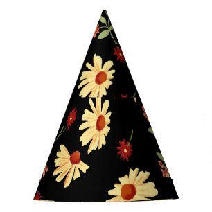 Chapéu De Festa Flores do outono: Harmonia Vermelho-Laranja.