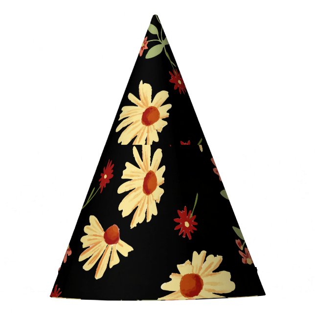 Chapéu De Festa Flores do outono: Harmonia Vermelho-Laranja. (Frente)