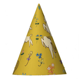 Chapéu De Festa Floresta Unicórn: Padrão Floral Vintage