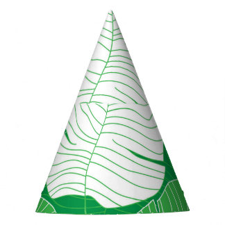 Chapéu De Festa Folha abstrato tropical, pintura artística.