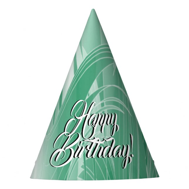 Chapéu De Festa Folhagem Verde Mint (Frente)