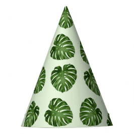 Chapéu De Festa Folhas de Palma, Folhas Verdes, Padrão Tropical