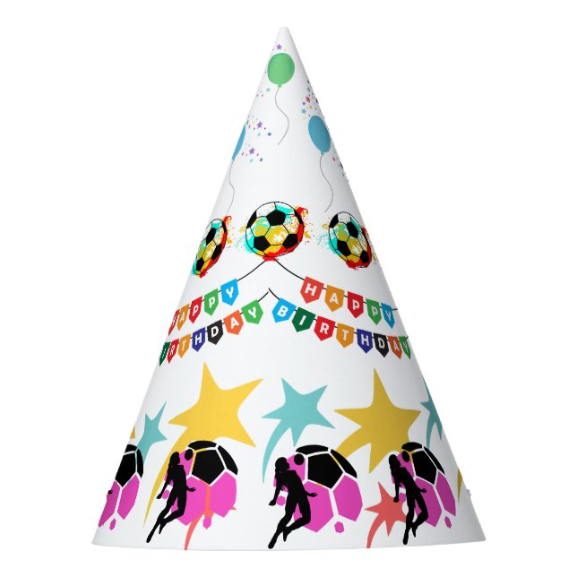 Chapéu De Festa Football Girl Birthday, Football Player Gift Party (Frente)