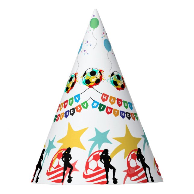 Chapéu De Festa Football Girl Birthday, Football Player Gift Party (Frente)