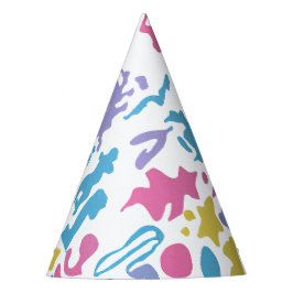 Chapéu De Festa Formas vibrantes coloridas e pastéis divertidos