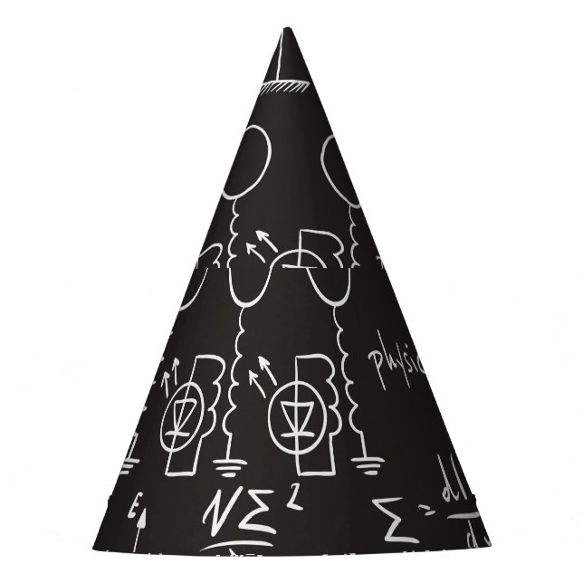 Chapéu De Festa Fórmulas Científicas: Padrão de Cálculos do Quadro (Frente)