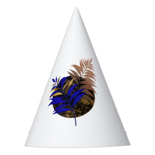 Chapéu De Festa Frio azul no círculo preto