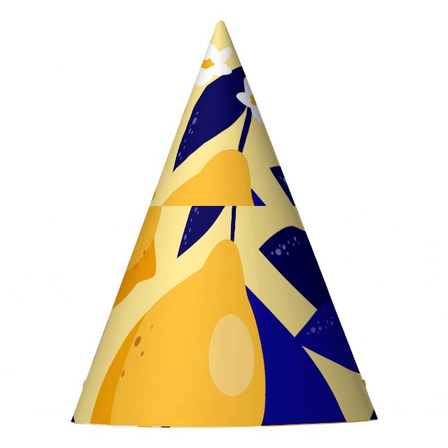 Chapéu De Festa Frutas de limão: padrão de comida. (Frente)