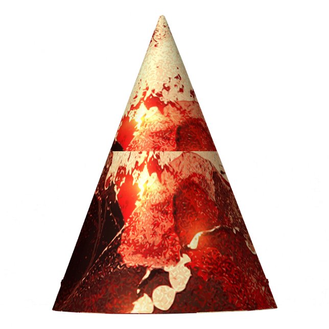 Chapéu De Festa fundo abstrato marble. (Frente)