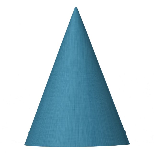Chapéu De Festa Fundo texturizado de linho azul calmo e simples (Frente)