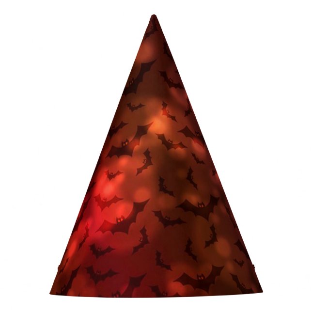 Chapéu De Festa Funky Neon Spooky Bats Feliz Papel de Halloween (Frente)