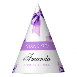 Chapéu De Festa Garota Arco Púrpura e Chic Coquette Doce 16 Aniver