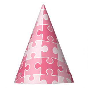 Chapéu De Festa Garota Quebra-cabeça Rosa Suave