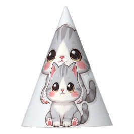 Chapéu De Festa Gato Bebê de Desenho Animado Adorável e Fofo