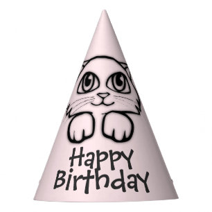 Chapéu De Festa Gato Gato Gato Gelado Pink Aniversário