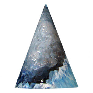 Chapéu De Festa Geodo de Cristal Azul Falln