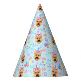 Chapéu De Festa German Shepherd Birthday Party Hat Blue