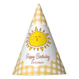 Chapéu De Festa Gingham Kids Gingham Feliz Aniversário