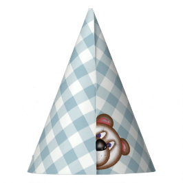 Chapéu De Festa Gingham Teddy Bear Picnic Party hat