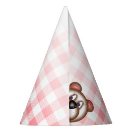 Chapéu De Festa Gingham Teddy Bear Picnic Party hat
