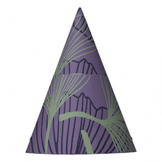 Chapéu De Festa Gingko biloba: padrão de colheita de abstrato.