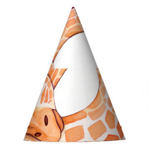 Chapéu De Festa Girafa Dormindo: Gentil Aquarela