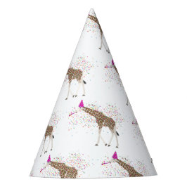 Chapéu De Festa Girafa Partilhando Animais Safari Festa