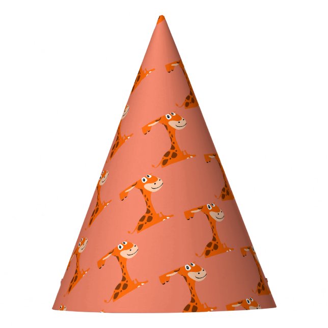 Chapéu De Festa Girafa Personalizada (Frente)