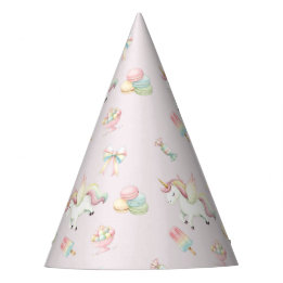 Chapéu De Festa Girls Cute Pink Unicorn Birthday