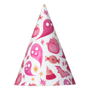 Chapéu De Festa Girly Spooky Um Primeiro Fantasmas Rosa De Anivers