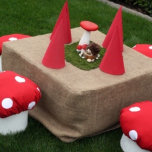 Chapéu De Festa Gnomo do Jardim Cinto Pavimento Vermelho<br><div class="desc">Aniversário do Gnomo do Jardim Vermelho</div>