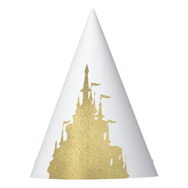 Chapéu De Festa Gold Foil Princess Castle Storybook Party (Frente)