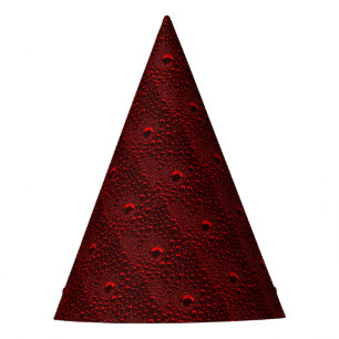 Chapéu De Festa Gotas de Água sobre Metal Carmesim