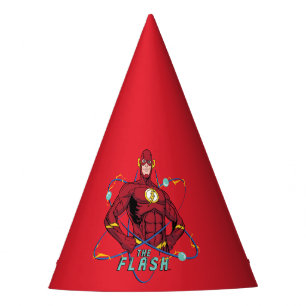 Chapéu De Festa Gráfico Atômico Flash de Cartoon
