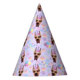Chapéu De Festa Great Dane Birthday Party Hat Purple