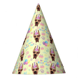 Chapéu De Festa Great Dane Birthday Party Hat Yellow