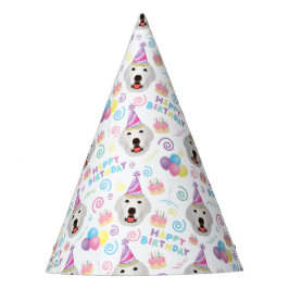 Chapéu De Festa Great Pyrenees Birthday Party Hat White