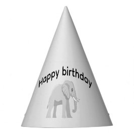 Chapéu De Festa Grey Elephant Party Hat – Personalized