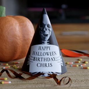 Chapéu De Festa Halloween Birthday Skeleton fantasma preto persona
