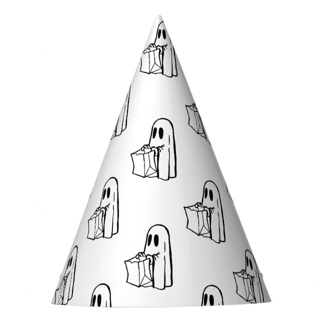 Chapéu De Festa Halloween, Branco Fantasma, Truque Ou Tratar, Boo (Frente)