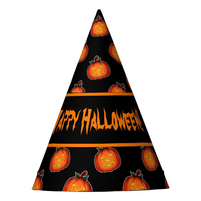 Chapéu De Festa Halloween Pumpkins Party Hat Personalizável (Frente)