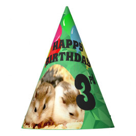 Chapéu De Festa Hammyville - Gems Verdes de Hamster Curto