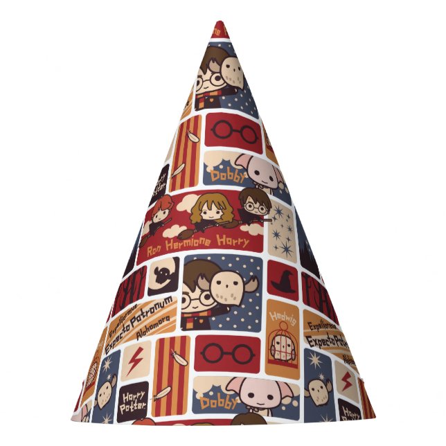 Chapéu De Festa Harry Potter Cartoon Scenes Pattern (Frente)