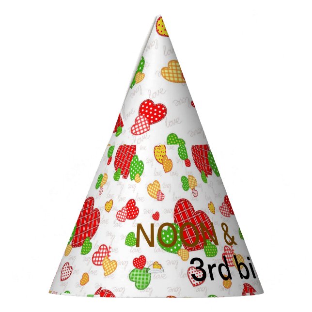 Chapéu De Festa hart do chá de fraldas (Esquerda)