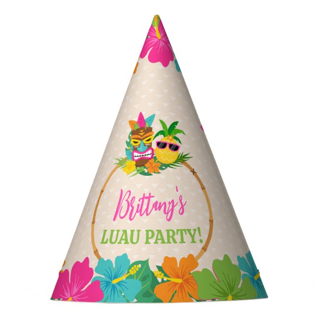 Chapéu De Festa Hawaiian Luau Tropical Birthday (Frente)