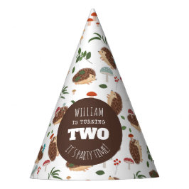 Chapéu De Festa Hedgehog Mushroom Woodland Forest Funny Birthday