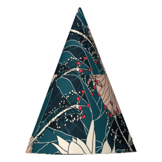 Chapéu De Festa hibisco rosa tropical, fundo escuro