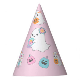 Chapéu De Festa Hippie Halloween Pink Ghost